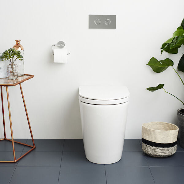 Caroma Liano Cleanflush® Invisi Series II® Easy Height Wall Faced Suite with Liano Double Flap Seat (with GermGard®)