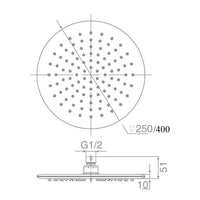 DOCCIA 250 Round Shower Head