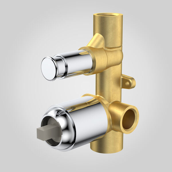 Caroma Vivas Bath/Shower Mixer with Diverter In Wall Body Kit