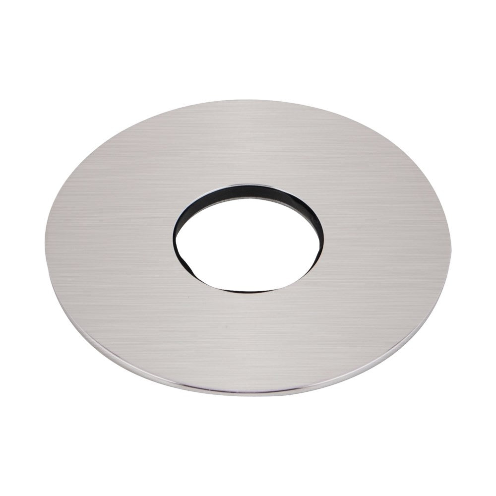 80mm Brushed Nickel Round Cover Plate For Wall Mixer / Diverter Bottom Part / Wall Spout