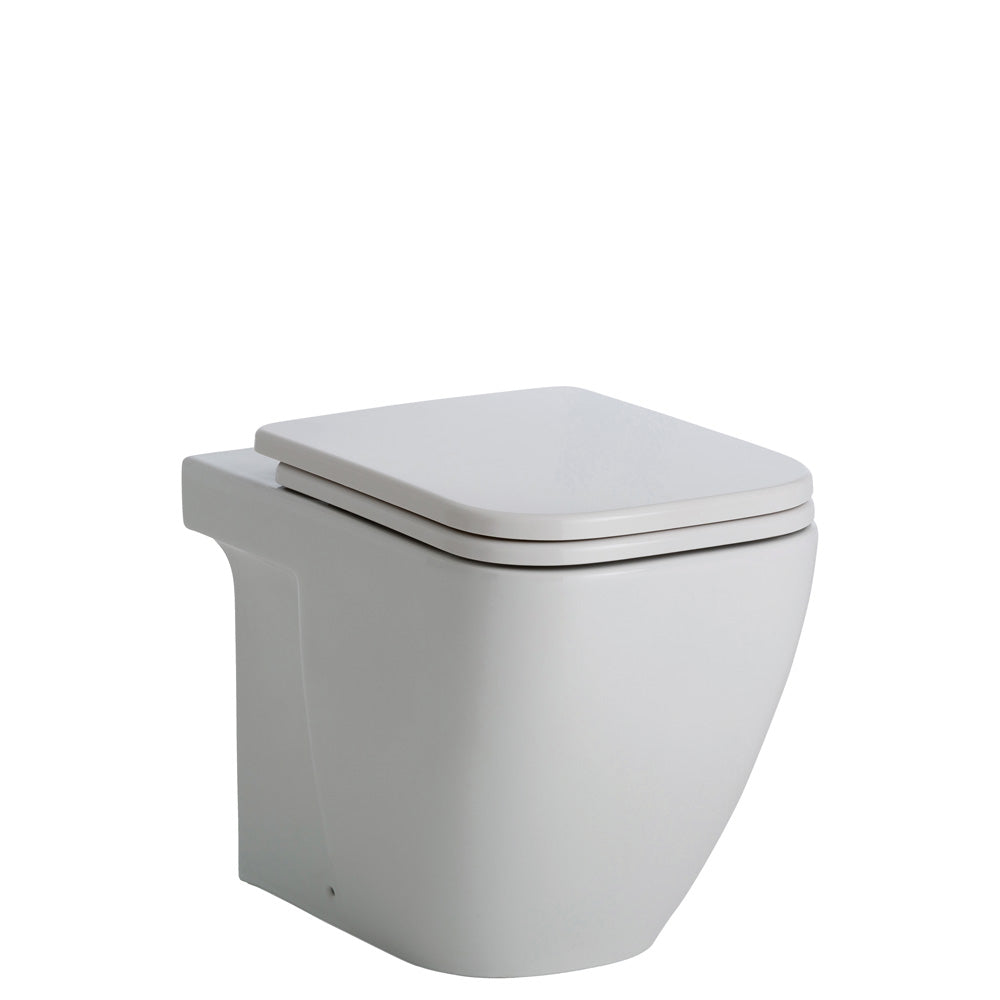 Fienza RAK Caroline Wall-Faced Toilet Suite, Gloss White