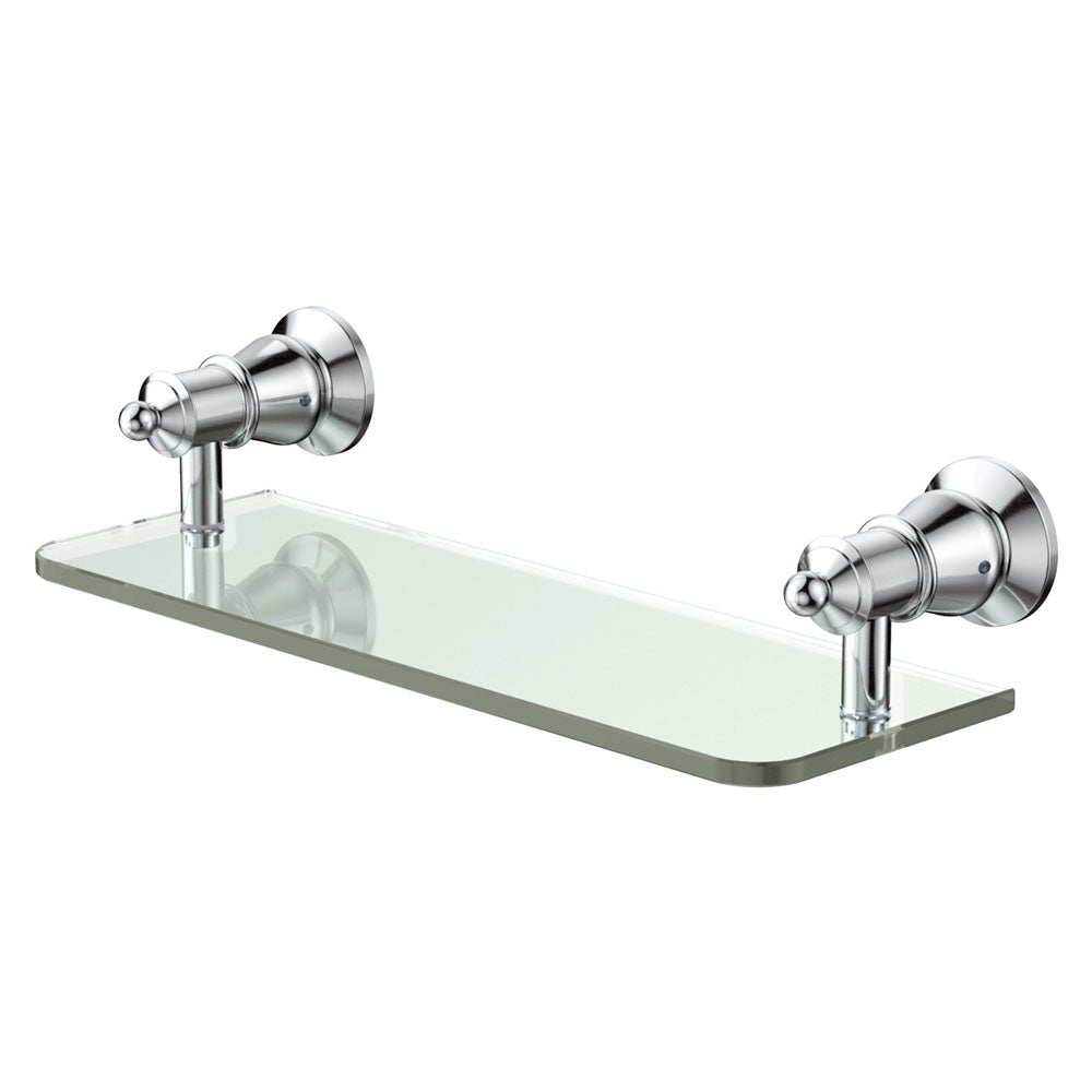Fienza Lillian Glass Shelf - Chrome