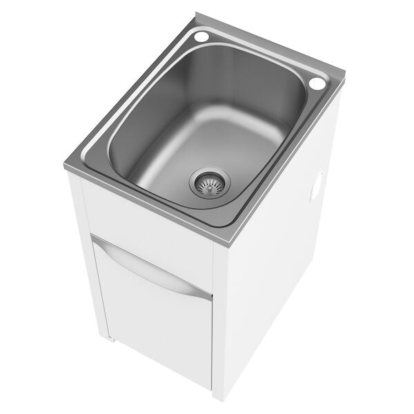 Clark Eureka 45 Litre Compact Tub &amp; Cabinet, Flexible By-Pass (Includes one flexible by-pass kit)