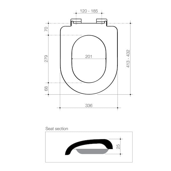 Other Brands Metro Toilet Seat with GermGard® - Wall Hung Pans