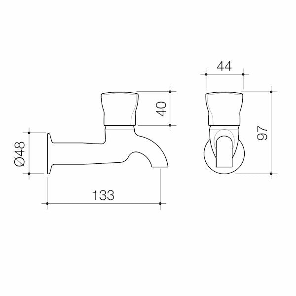 Caroma SCHOOL SMART BIB TAP WALL