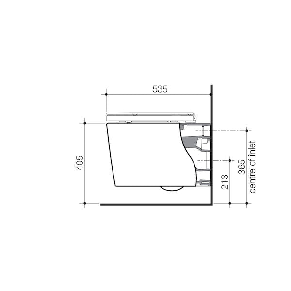 Caroma Liano Cleanflush® Wall Hung Pan (with GermGard®)