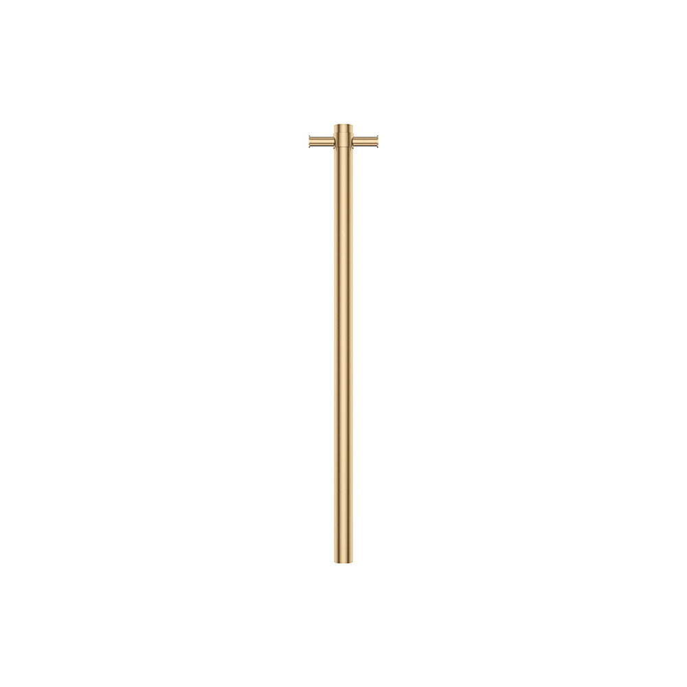 Isabella Vertical Heated Towel Rail, 100 x 900mm, Urban Brass