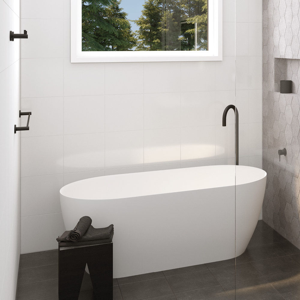 Kaya Single Towel Rail, 900mm, Matte Black