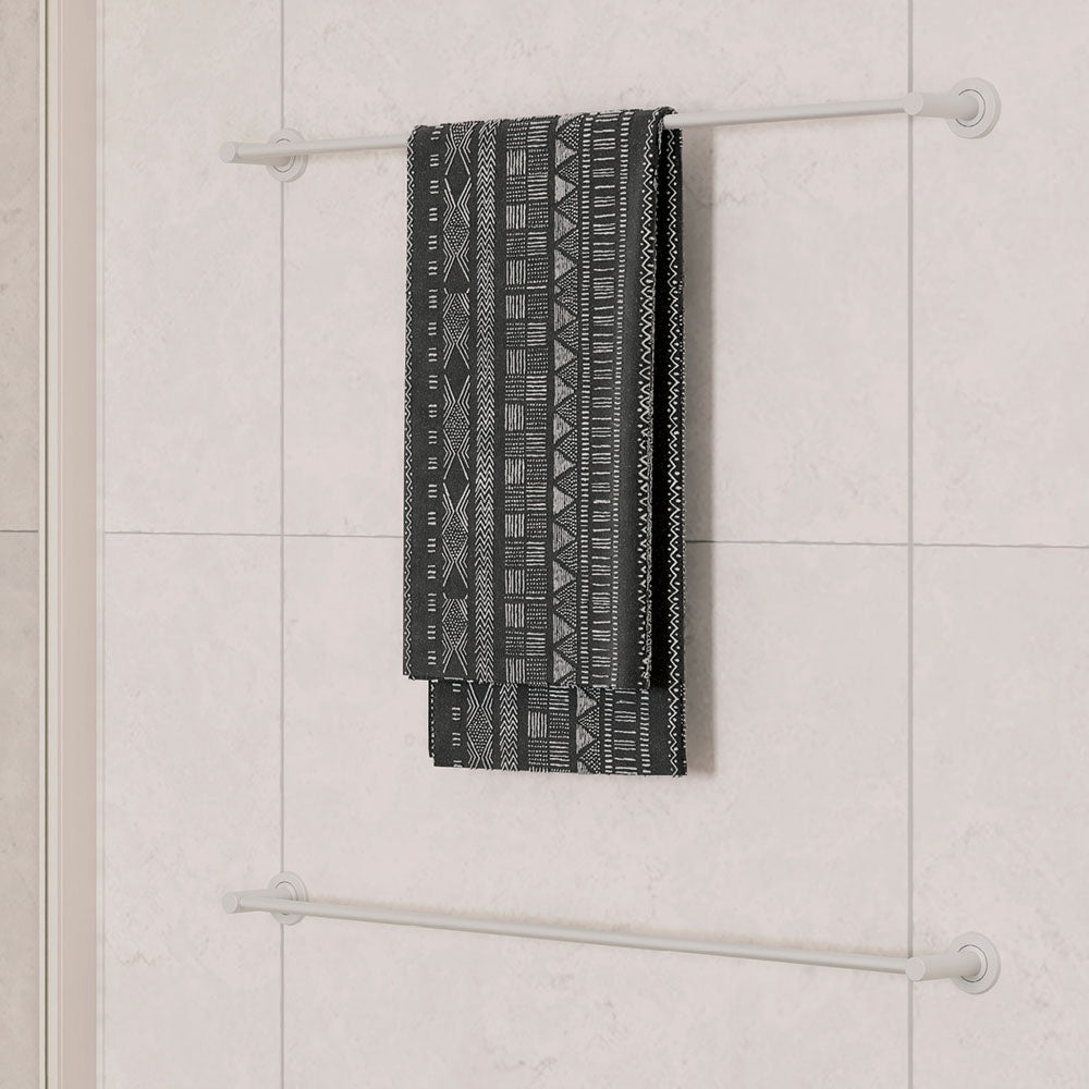 Kaya Single Towel Rail, 900mm, Matte White