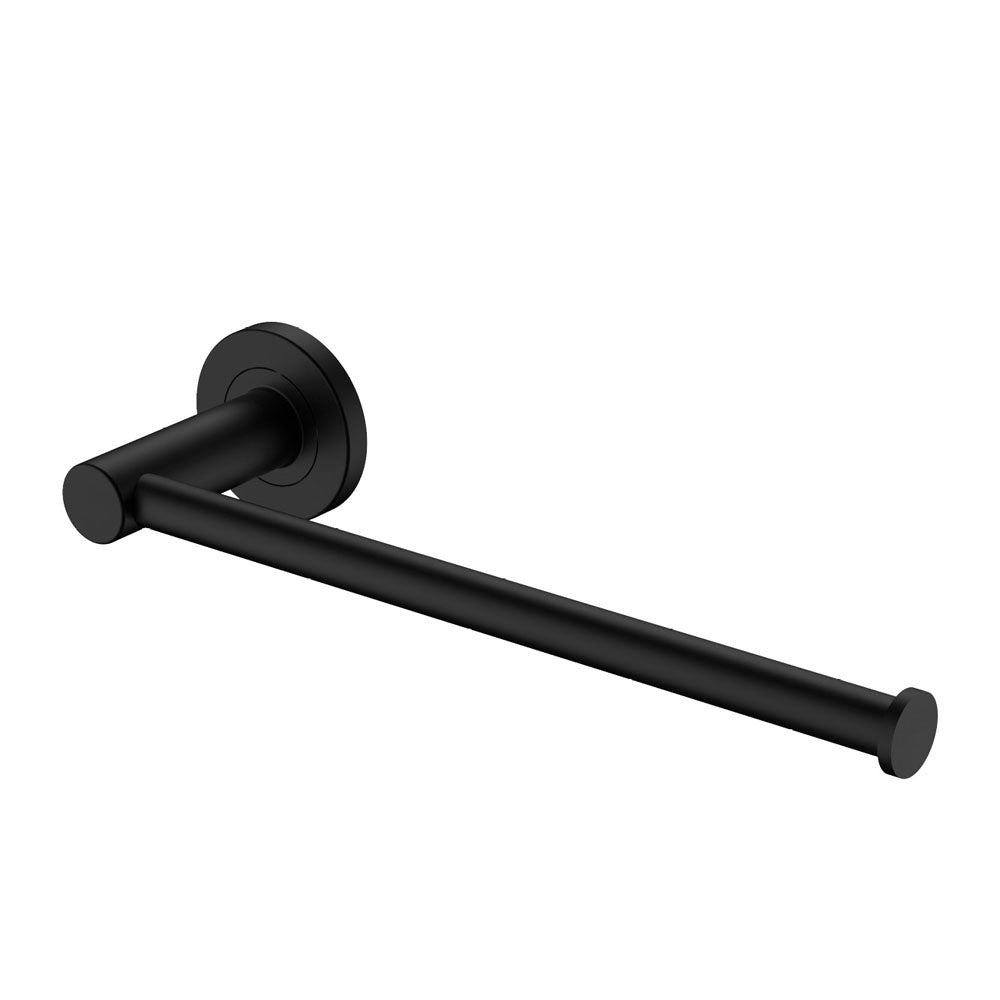 Kaya Hand Towel Rail / Toilet Roll Holder, Matte Black