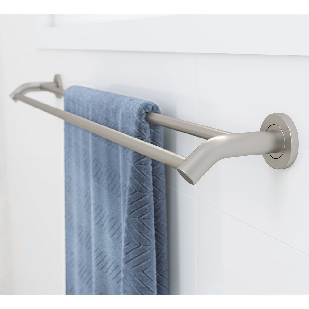 Fienza Kaya Double Towel Rail, 900mm - Brushed Nickel