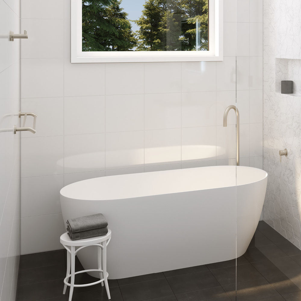 Kaya Double Towel Rail, 900mm, Brushed Nickel