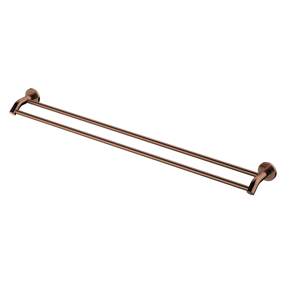Fienza Kaya Double Towel Rail, 900mm - Brushed Copper