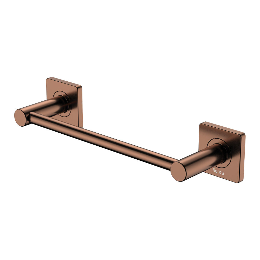 Fienza Sansa Single Towel Rail, 300mm - Brushed Copper
