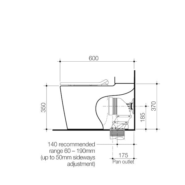 Caroma Liano Junior Cleanflush® Rimless Wall Faced Pan