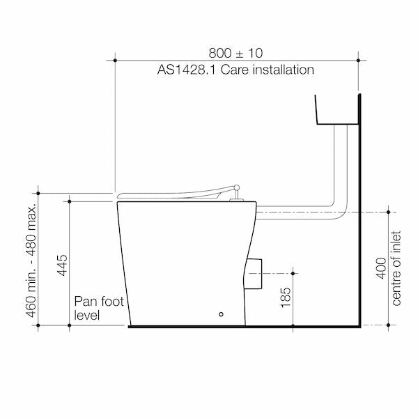 Caroma Care 610 Cleanflush Connector S Trap Pan