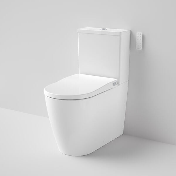 Caroma Urbane® II Bidet Cleanflush® Wall Faced Close Coupled Bottom Inlet Toilet Suite (with GermGard®)