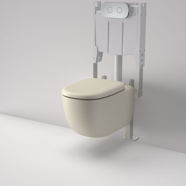 Caroma Contura® II Cleanflush® Wall Hung Invisi Series II® Suite GermGard® - Clay