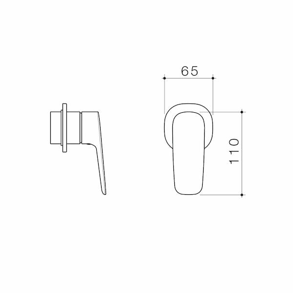 Caroma Contura II Bath/Shower Mixer - Trim Kit