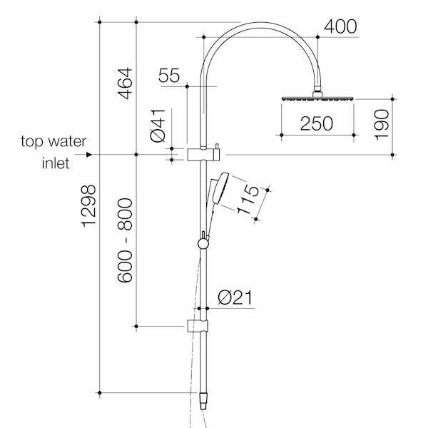 Caroma Contura® II Rail Shower