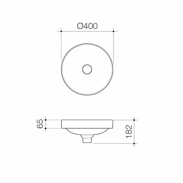 Caroma Liano II 400mm Round Inset Basin 