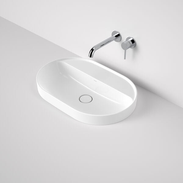 Caroma Liano II 600mm Pill Inset Basin with Tap Landing (0 Tap Hole) 