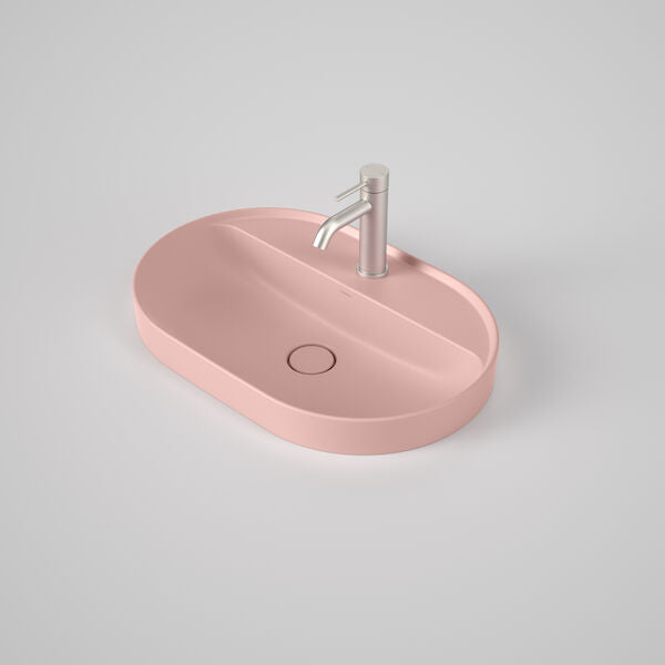 Caroma Liano II 600mm Pill Inset Basin with Tap Landing (1 Tap Hole) 