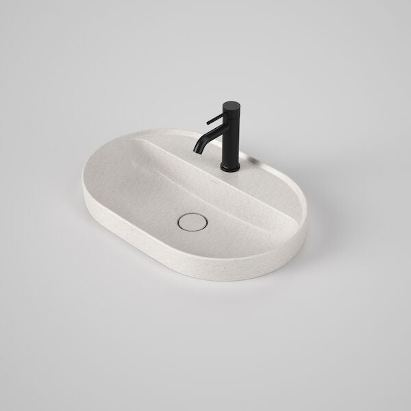 Caroma Liano II 600mm Pill Inset Basin with Tap Landing (1 Tap Hole) 