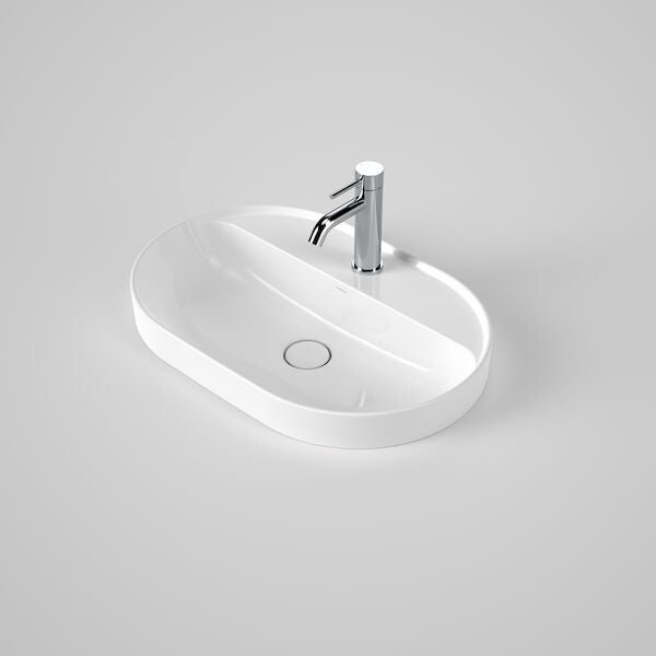 Caroma Liano II 600mm Pill Inset Basin with Tap Landing (1 Tap Hole) 