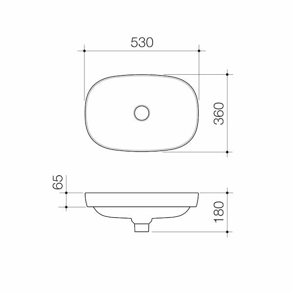 Caroma Contura® II 530mm Inset Basin