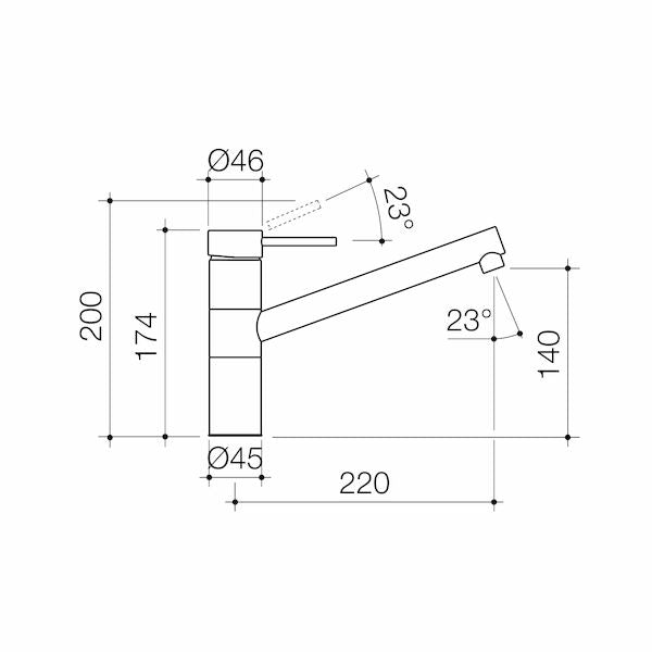 Caroma Pin Lever Sink Mixer - Lead Free