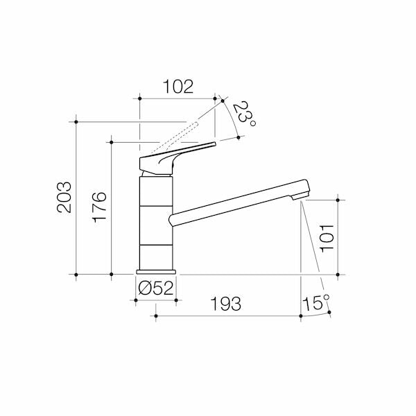 Dorf Kip Sink Mixer - Lead Free
