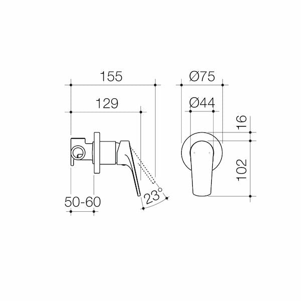 Dorf Kip Bath/Shower Mixer