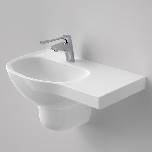 Caroma Care 700 Wall Basin with Right Hand Shelf (with GERMGARD®) - 0TH
