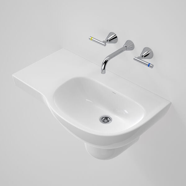 Caroma Care 700 Wall Basin with Right Hand Shelf (with GERMGARD®) - 0TH