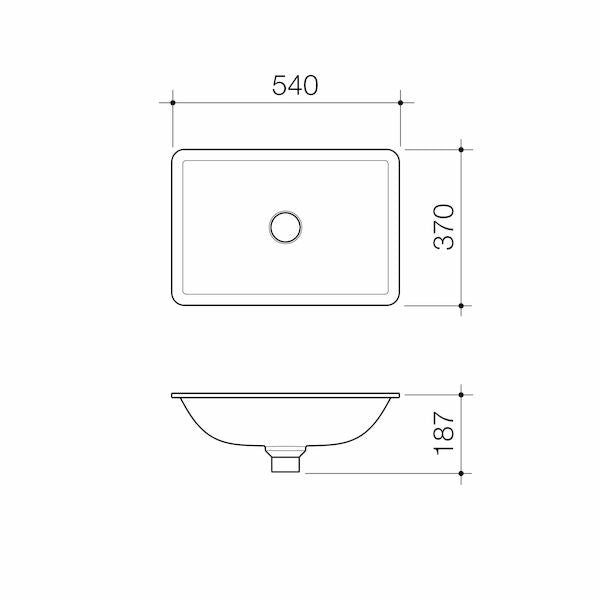 Caroma Urbane® II Basin (No Tap Hole)