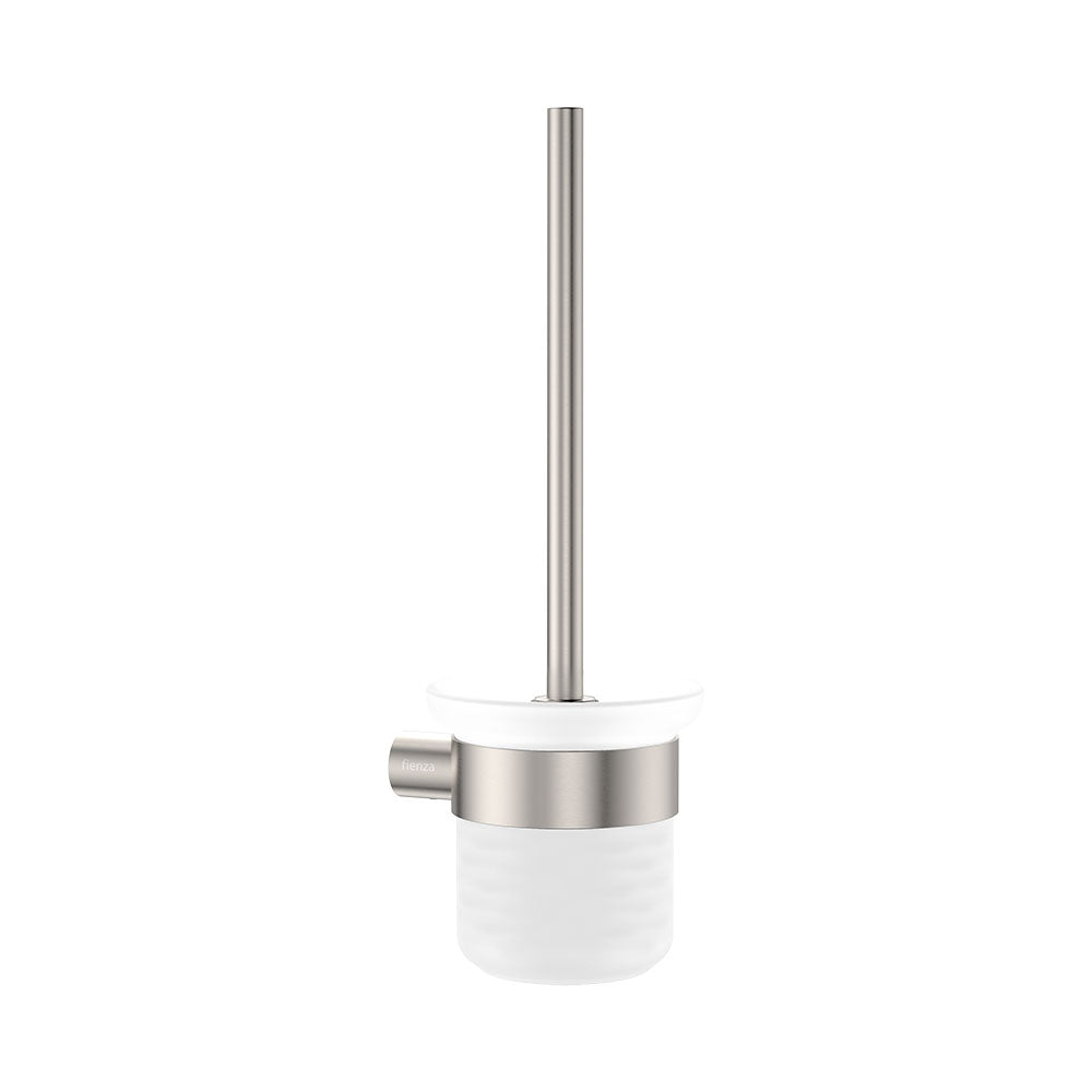 Fienza Empire Slim Toilet Brush & Holder - Brushed Nickel
