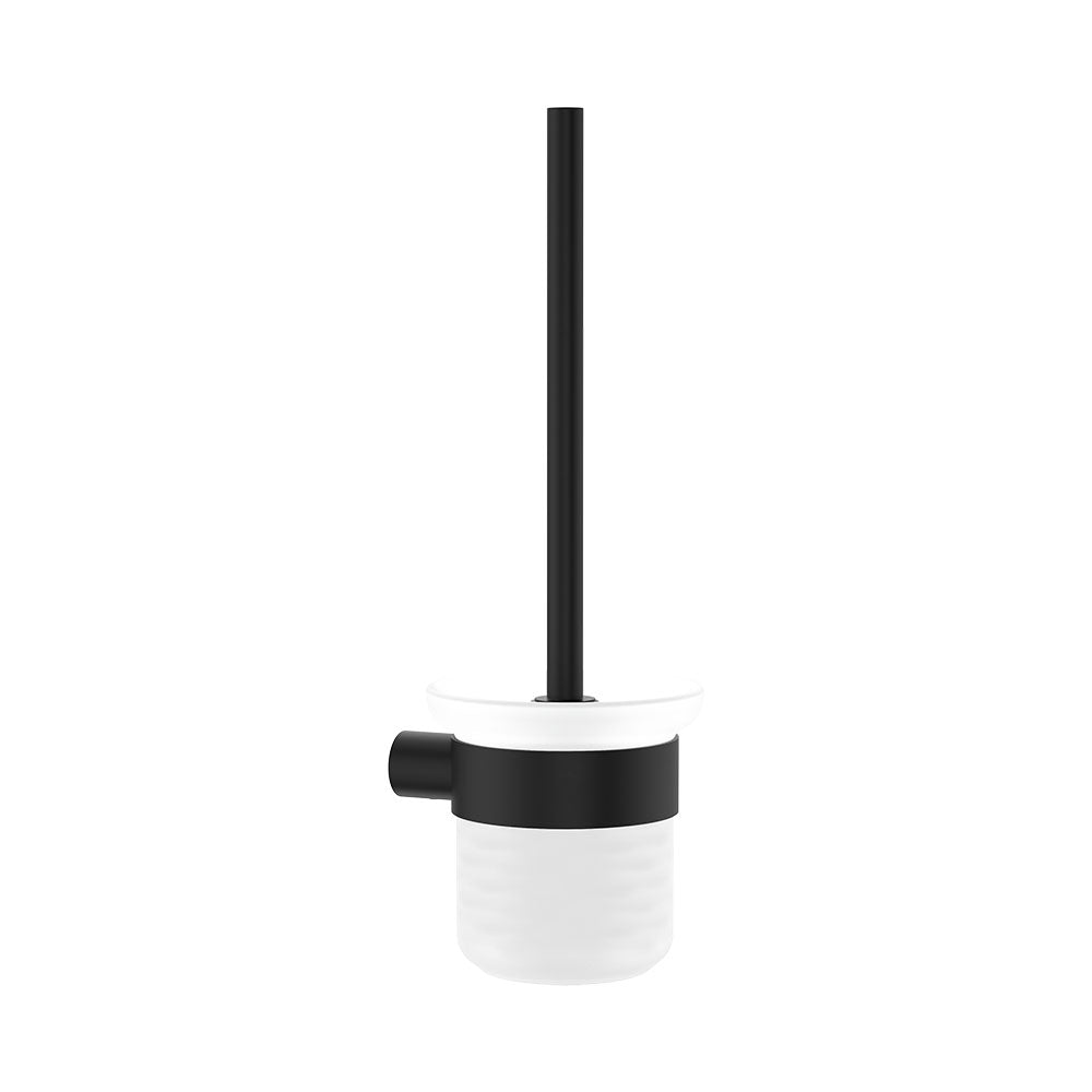 Fienza Empire Slim Toilet Brush & Holder - Matte Black