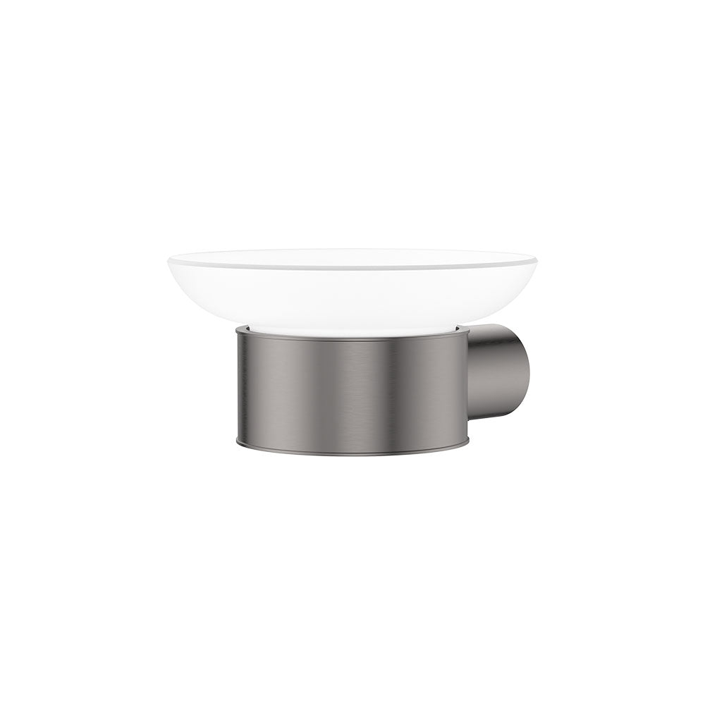 Fienza Empire Slim Glass Soap Dish - Gun Metal