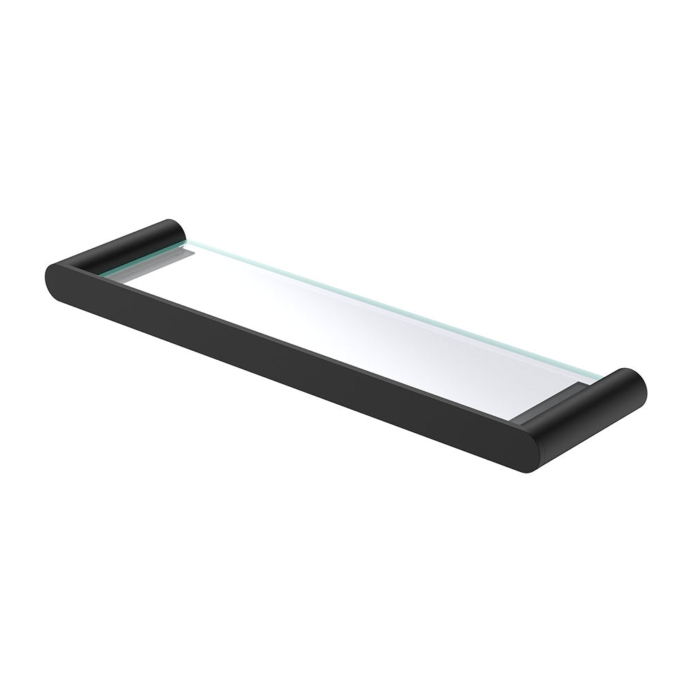 Fienza Empire Slim Glass Shelf - Matte Black