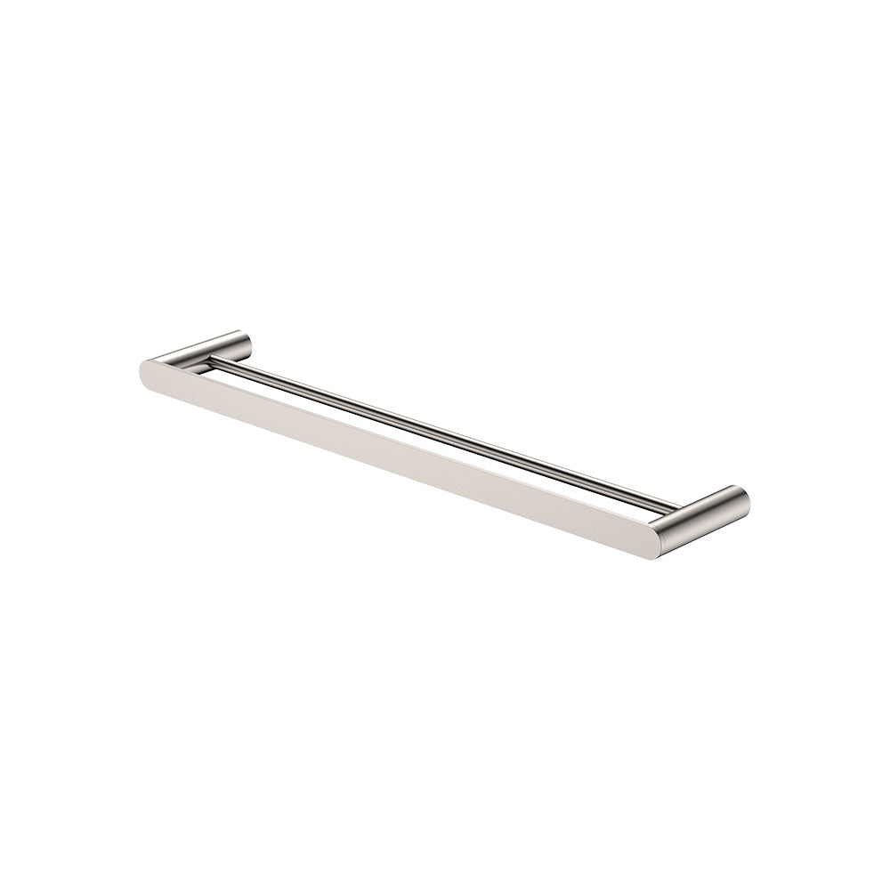 Fienza Empire Slim Double Towel Rail, 600mm - Brushed Nickel