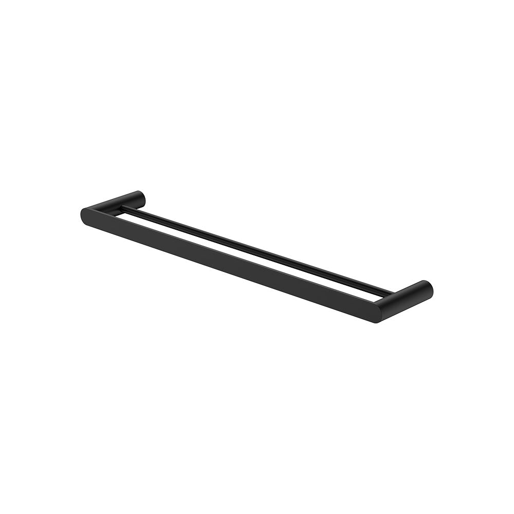Fienza Empire Slim Double Towel Rail, 600mm - Matte Black