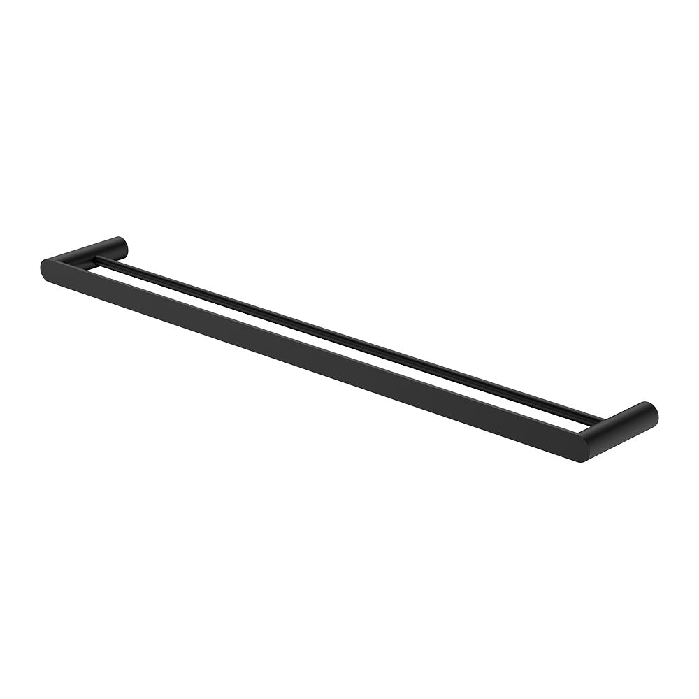 Fienza Empire Slim Double Towel Rail, 800mm - Matte Black