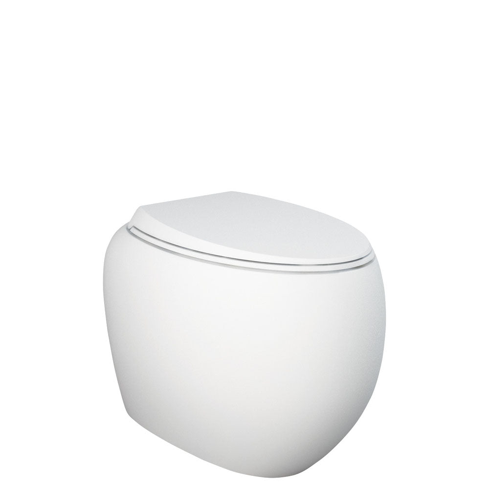 Fienza RAK Cloud Wall-Faced Toilet Suite, Matte White