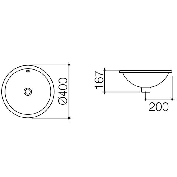 Caroma Cosmo Under/ Over Counter Basin 0TH