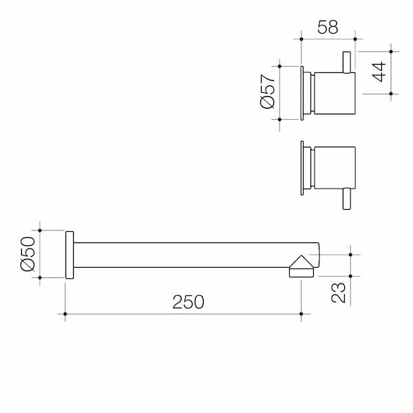 Caroma Caroma Luna® Lever Bath Set