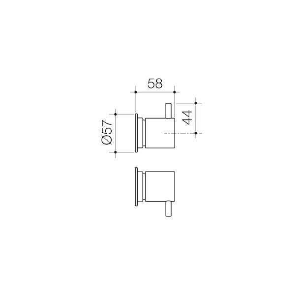 Caroma Caroma Luna® Lever Wall Top Assemblies - Black - Lead Free