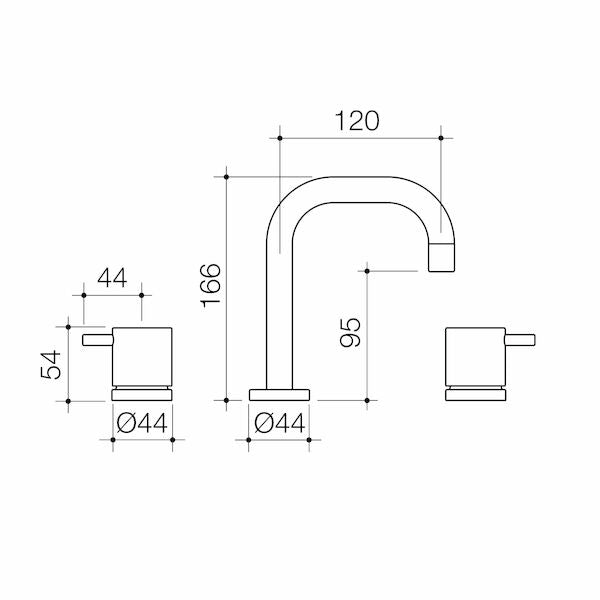 Caroma Caroma Luna® Lever Basin Set - Black - Lead Free