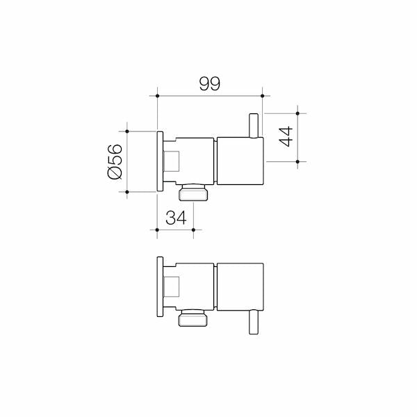 Caroma Caroma Luna® Lever Washing Machine Set - Chrome - Lead Free