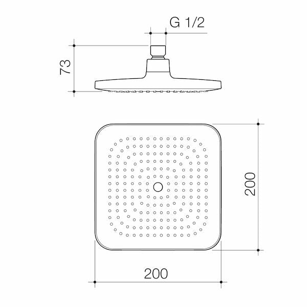 Caroma Luna® Overhead Shower Head